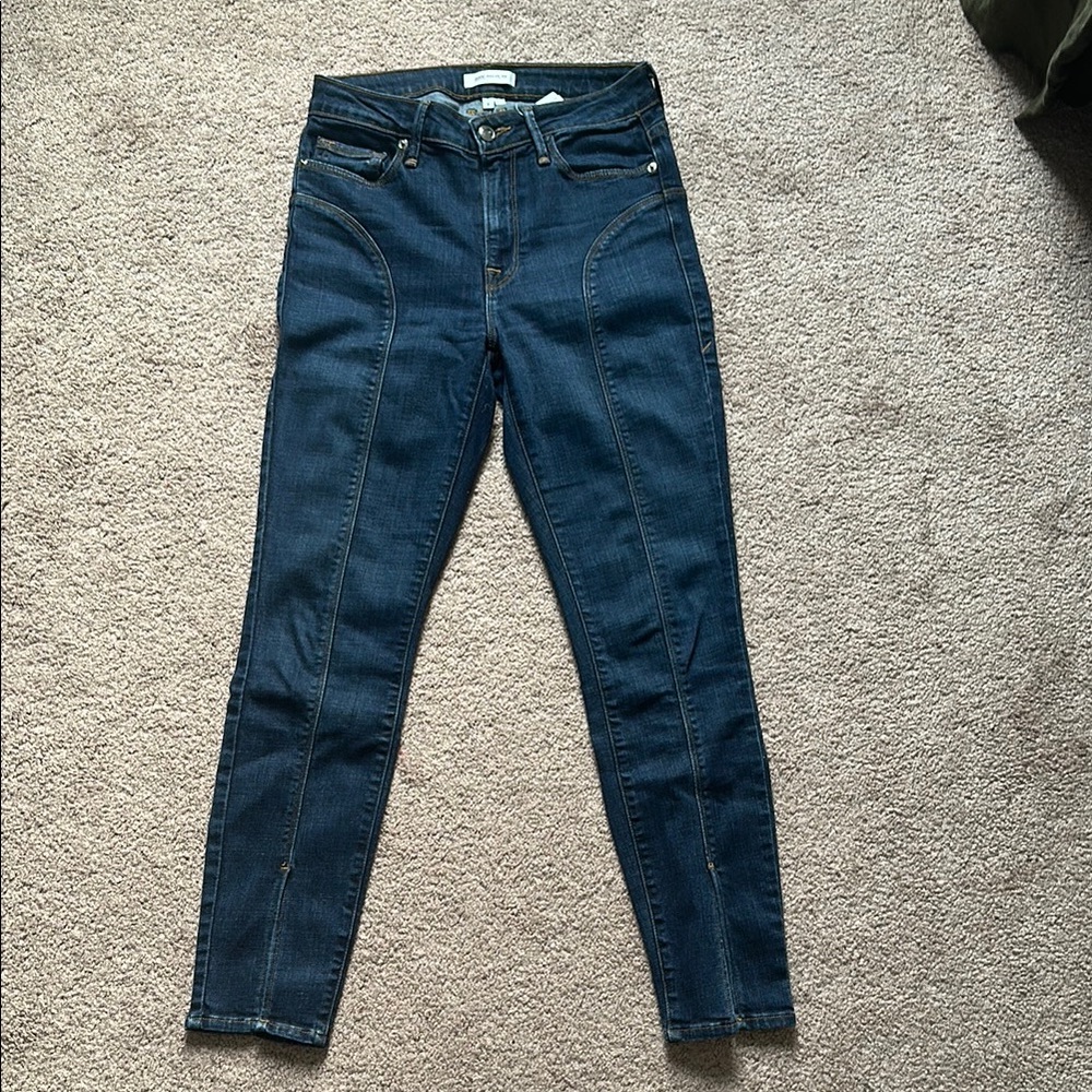 Good American Blue Straight Leg Jeans